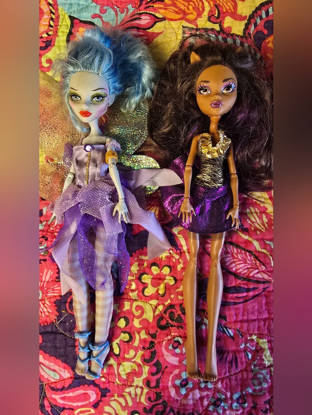 monster high Purple and Blue Fashion Dolls Set